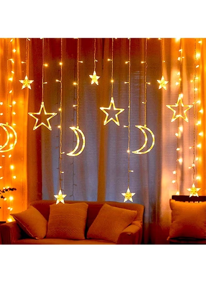 Topyich 2M Star Moon Ramadan Lights, LED Ramadan Decorations for Indoor Outdoor,  Fairy String Lights with Remote & Battery Case - Image 3